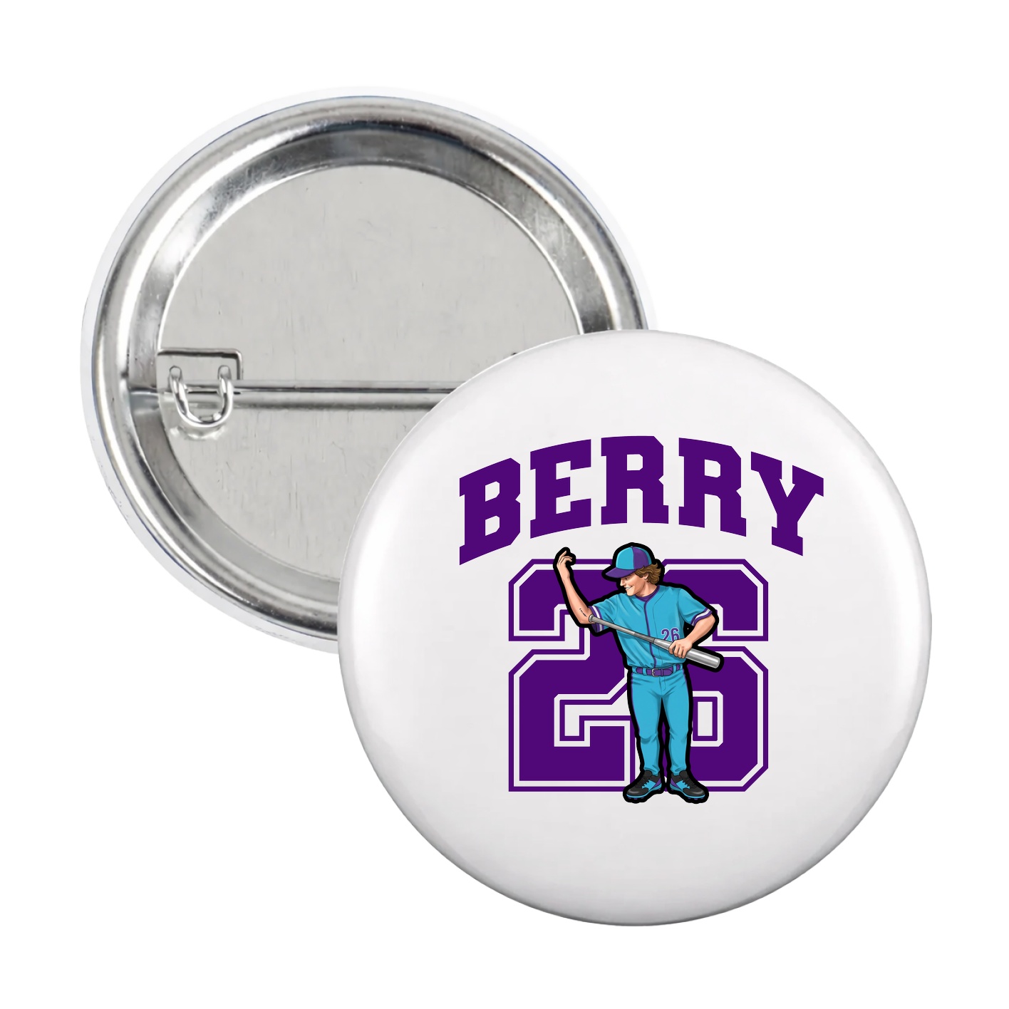 Game Day Button — Number in White