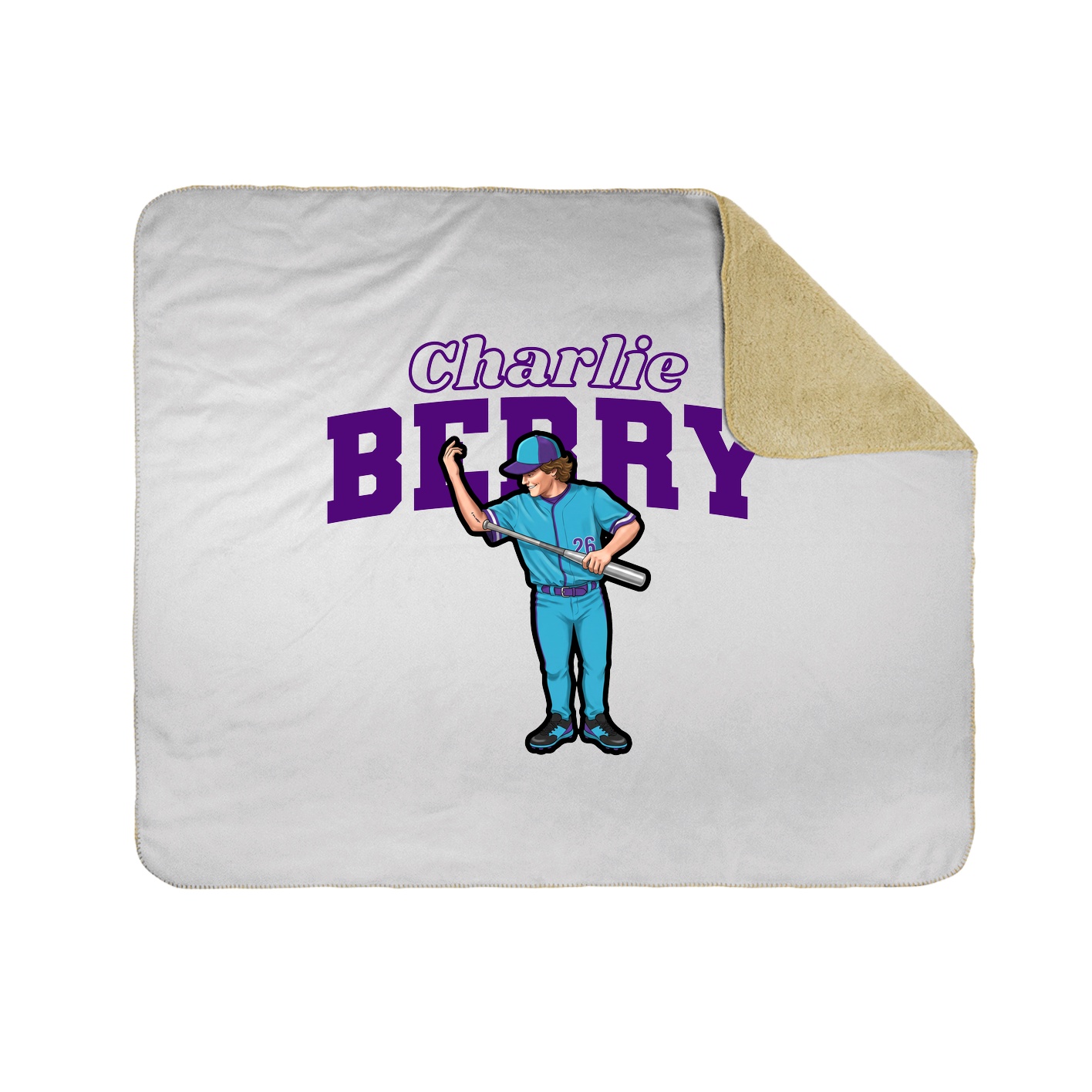 Throw Blanket — Name Arch in White