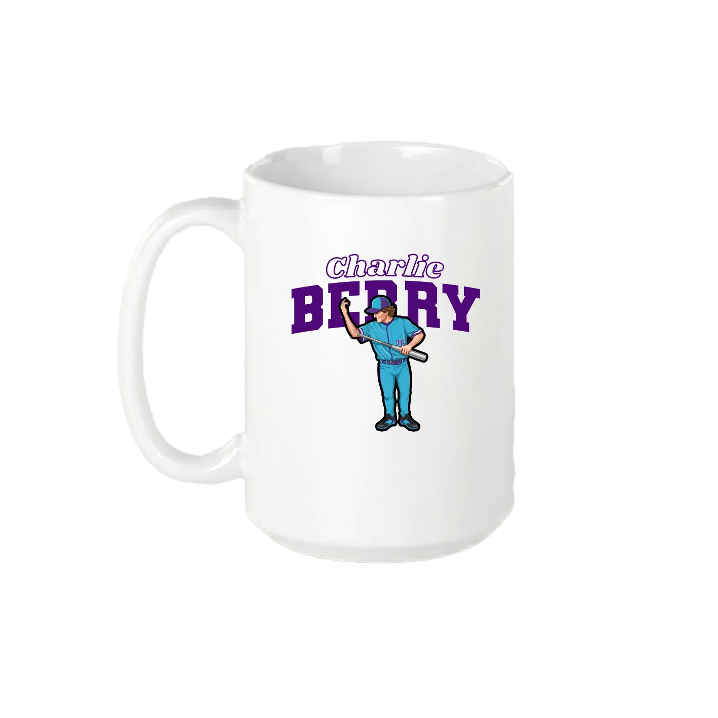 15oz Coffee Mug — Name Arch in White