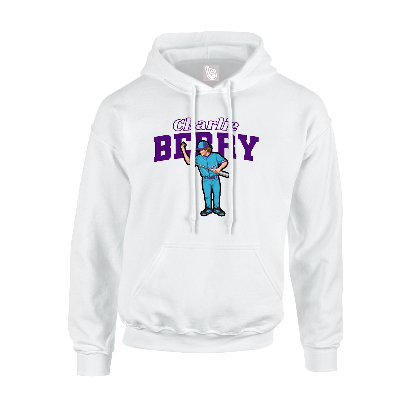 Hoodie — Name Arch in White