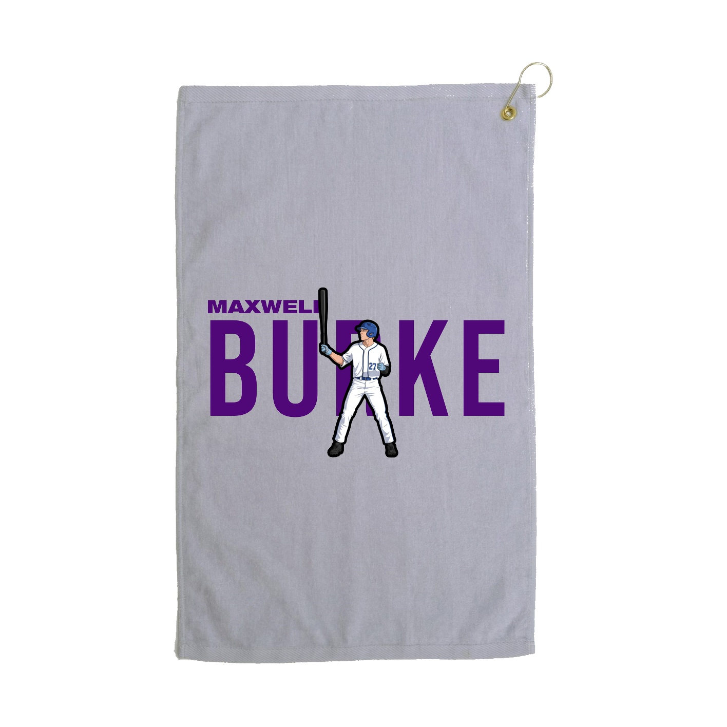 Golf Towel — Player Name in Grey