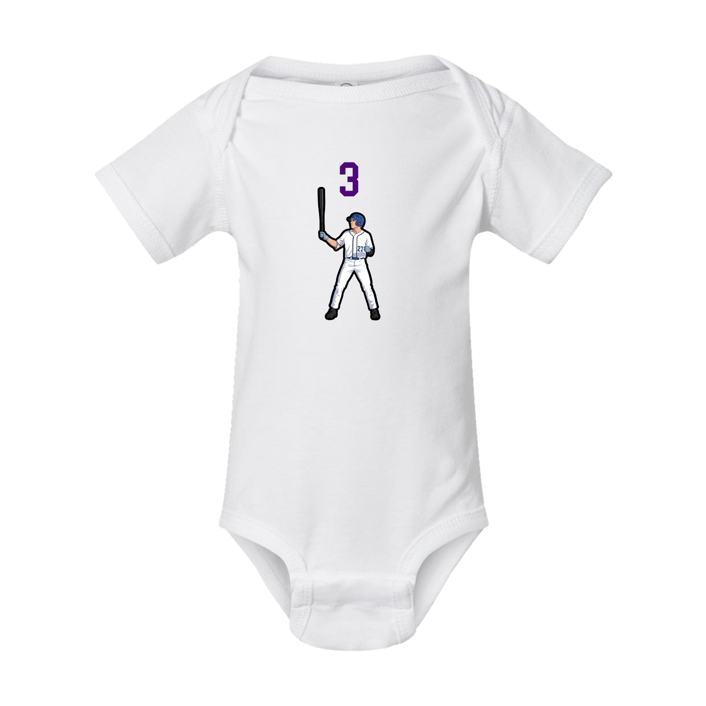 Baby Onesie — Number Top in White