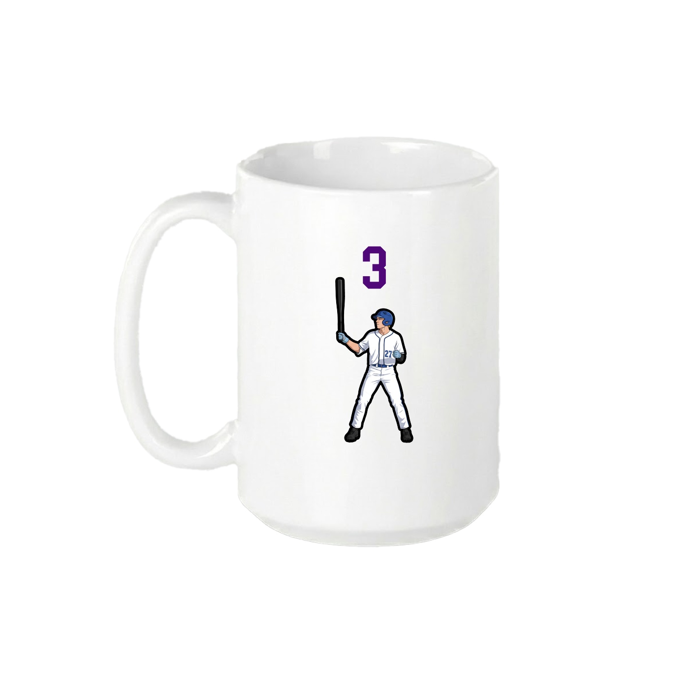 15oz Coffee Mug — Number Top in White
