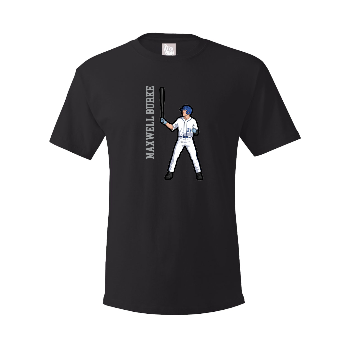 Tee — Name Vertical in Black