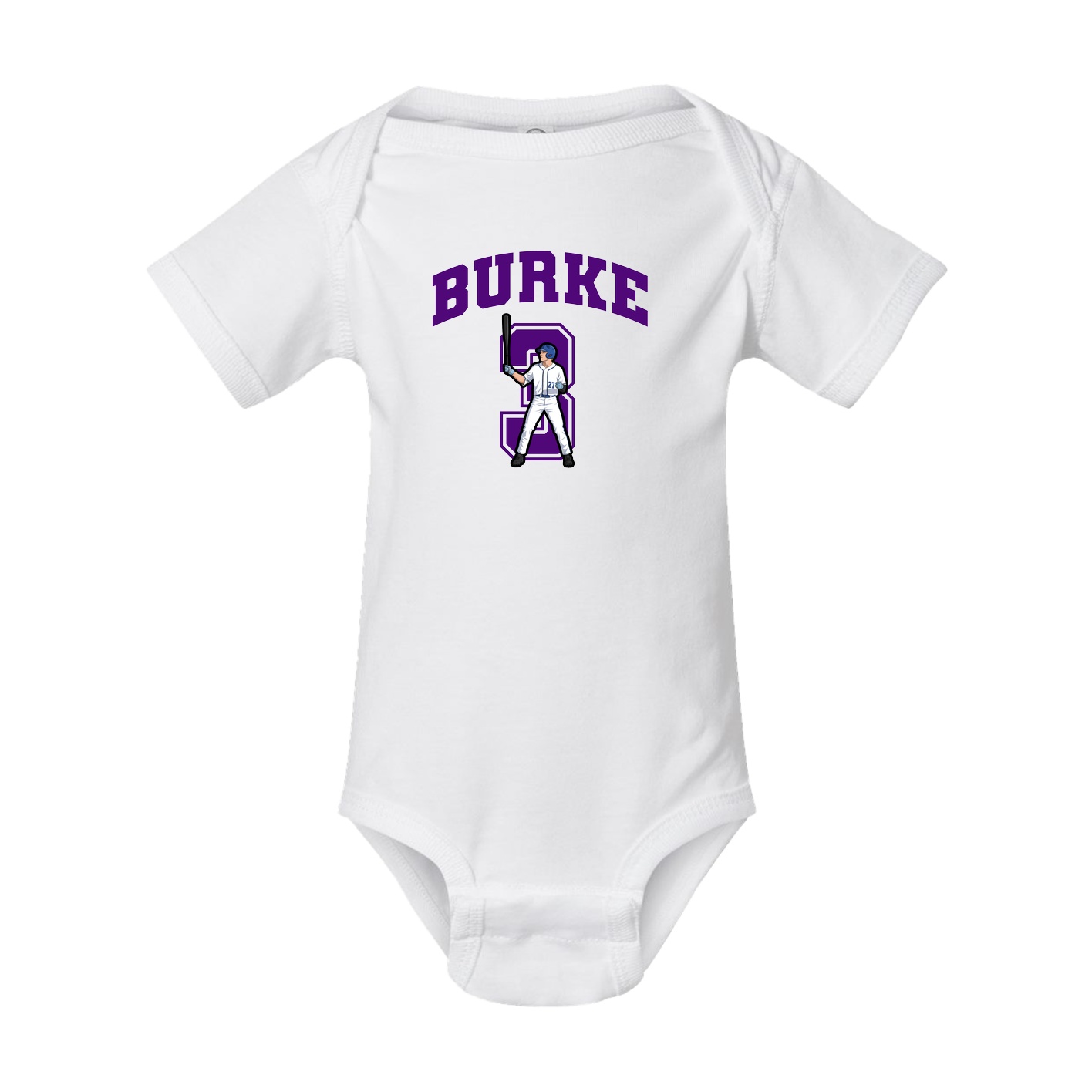 Baby Onesie — Number in White