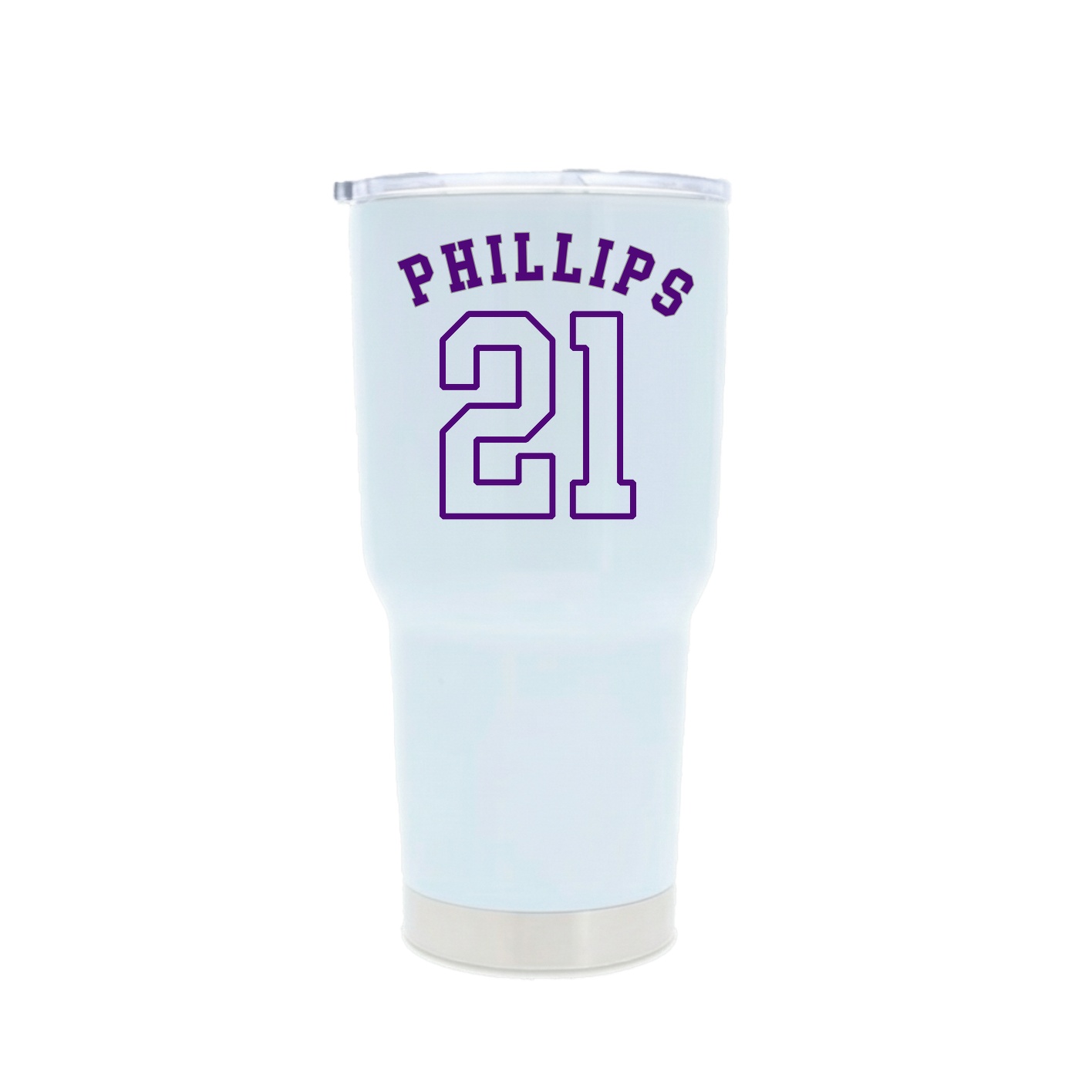 30oz Stainless Steel Tumbler — Shirsey Arch in White