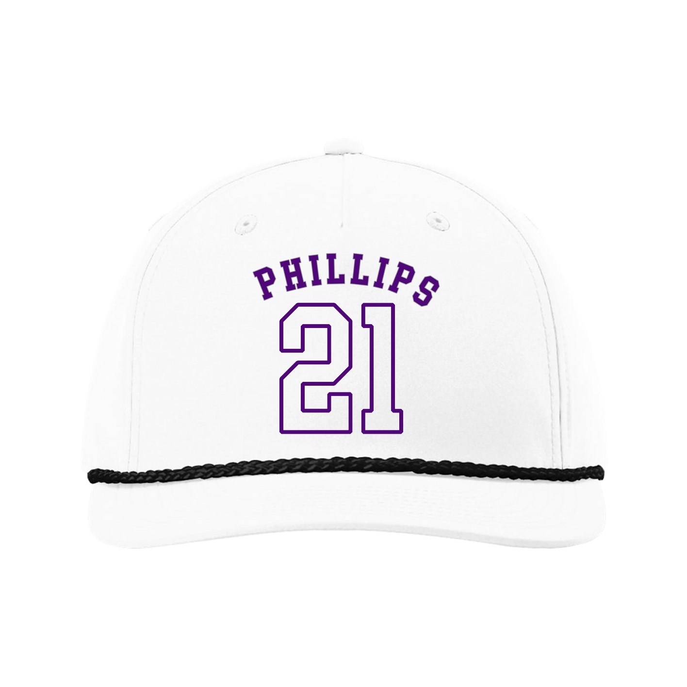 Five-Panel Classic Rope Cap — Shirsey Arch in White