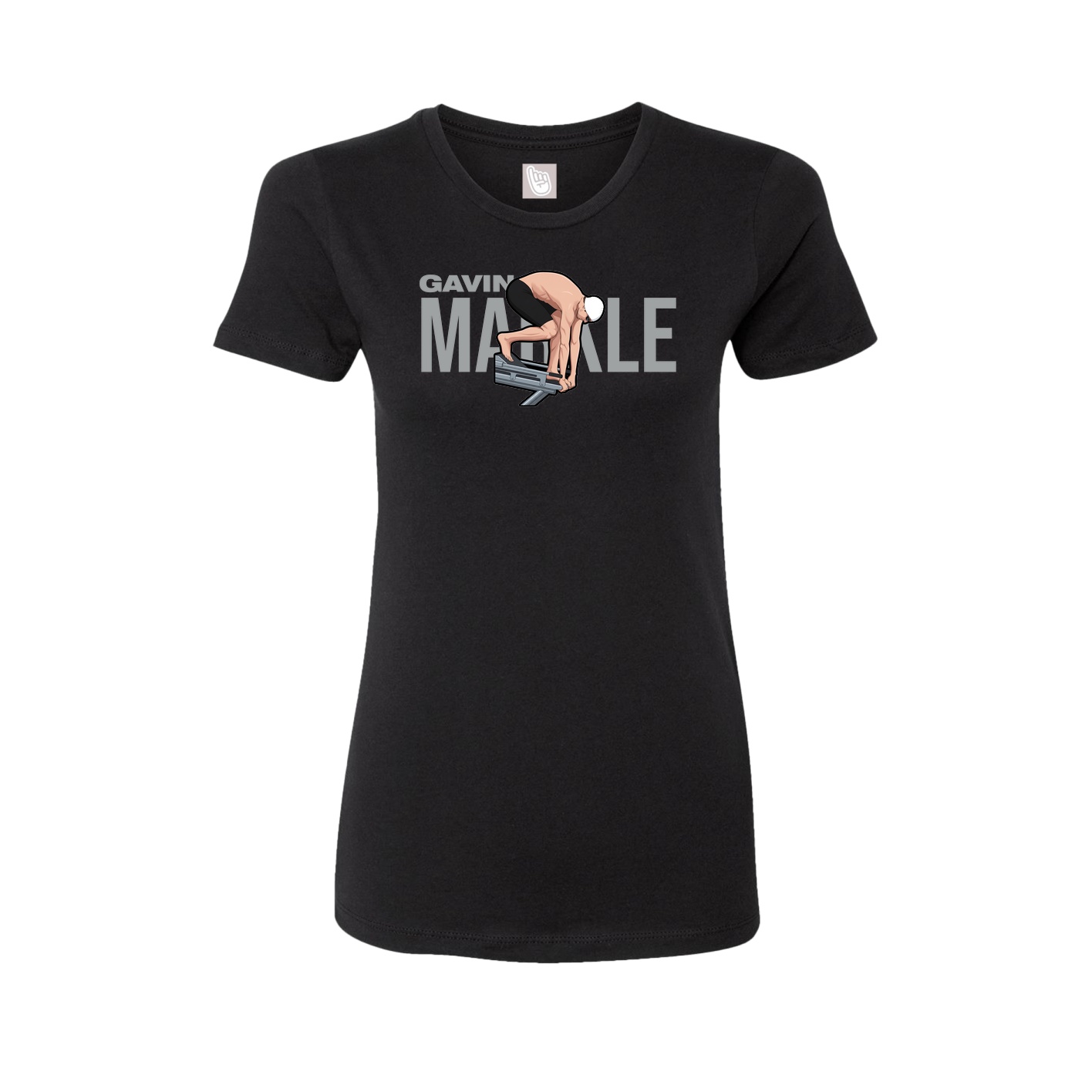 Fitted Women's Tee — Player Name in Black