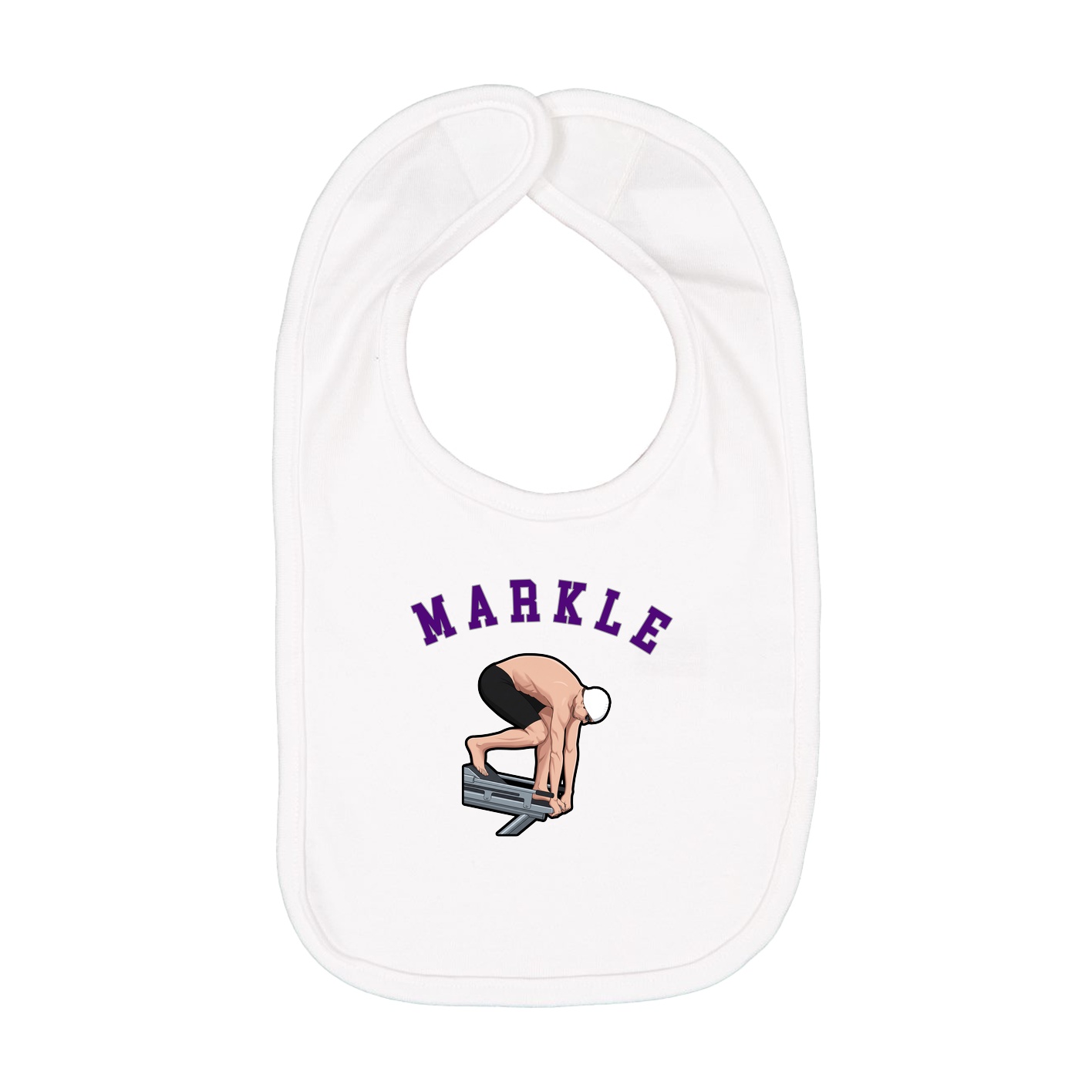 Infant Bib — Shirsey Arch in White