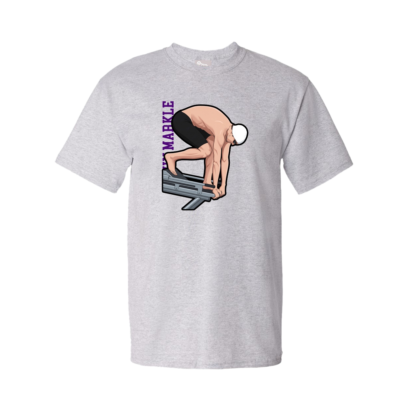 Tee — Name Vertical in Grey