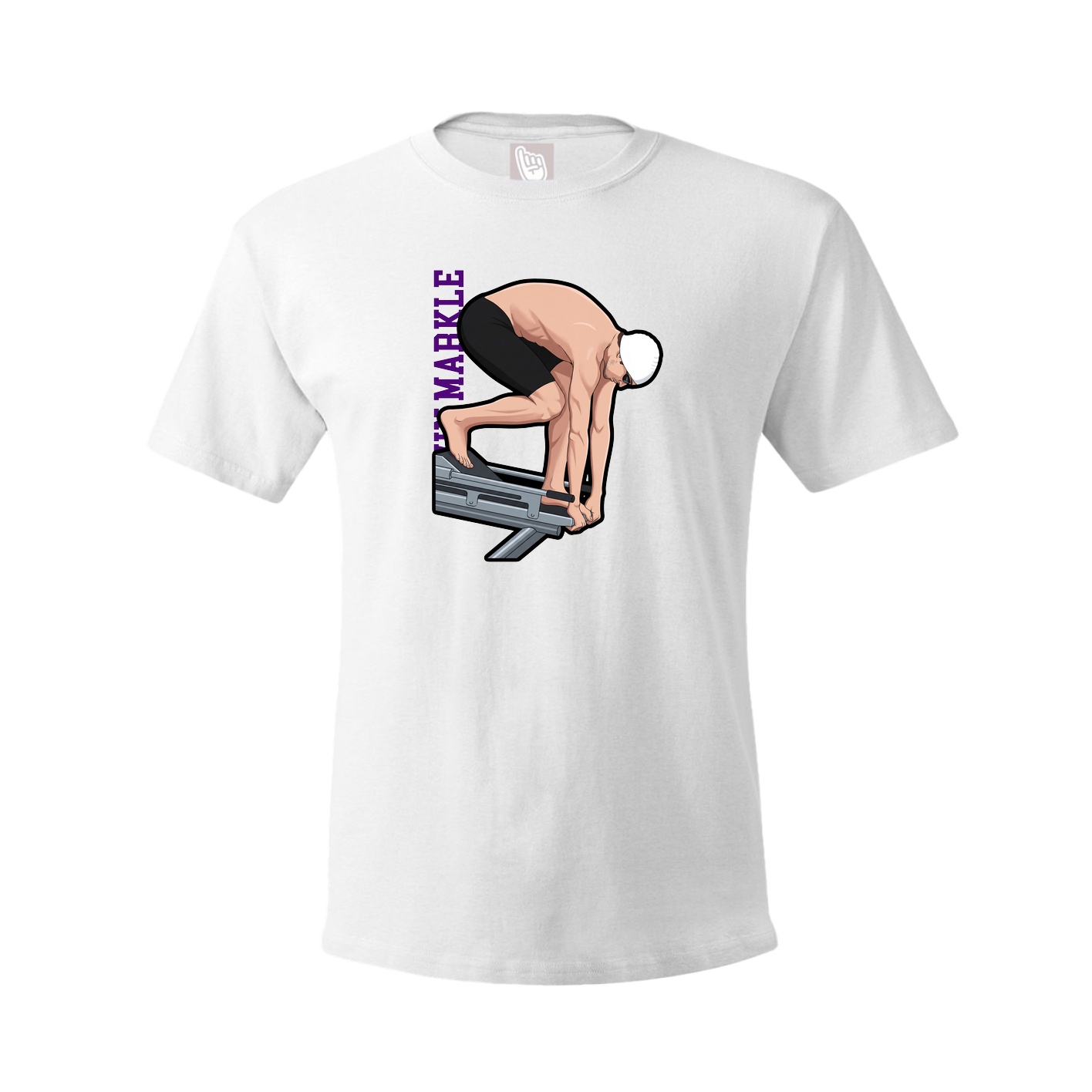 Youth Tee — Name Vertical in White