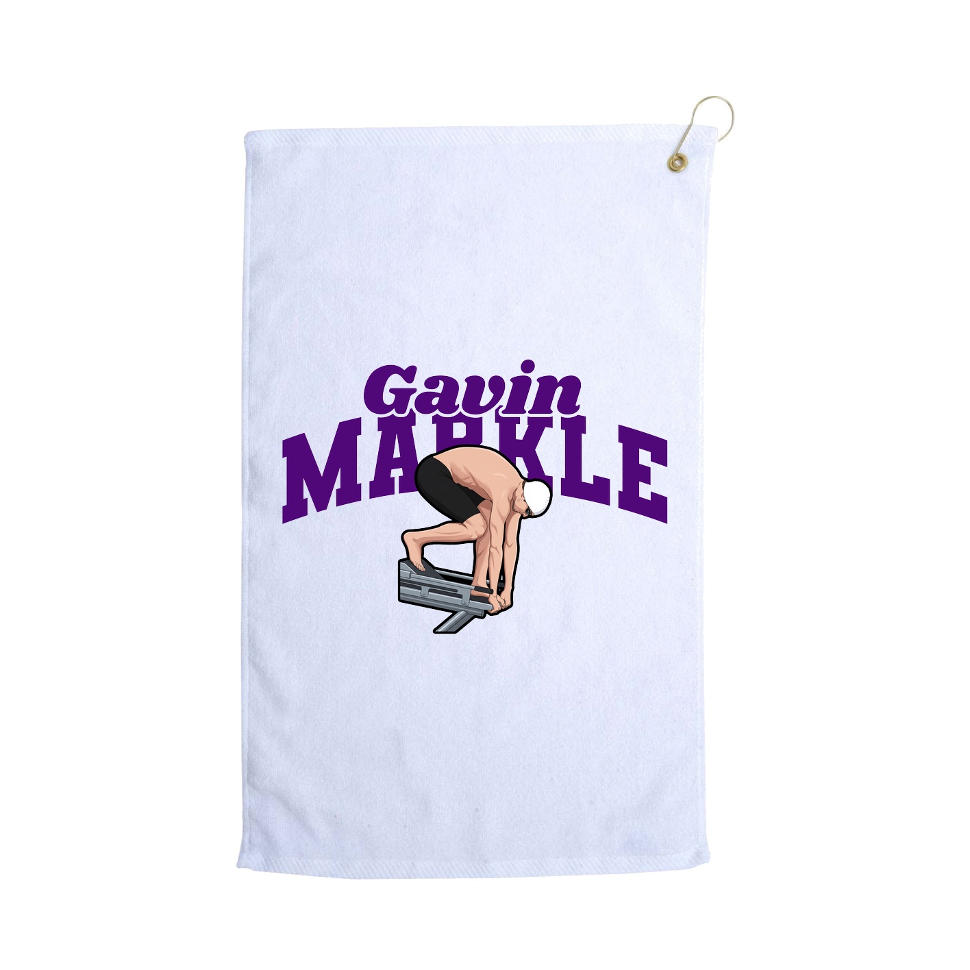 Golf Towel — Signature Arch in White