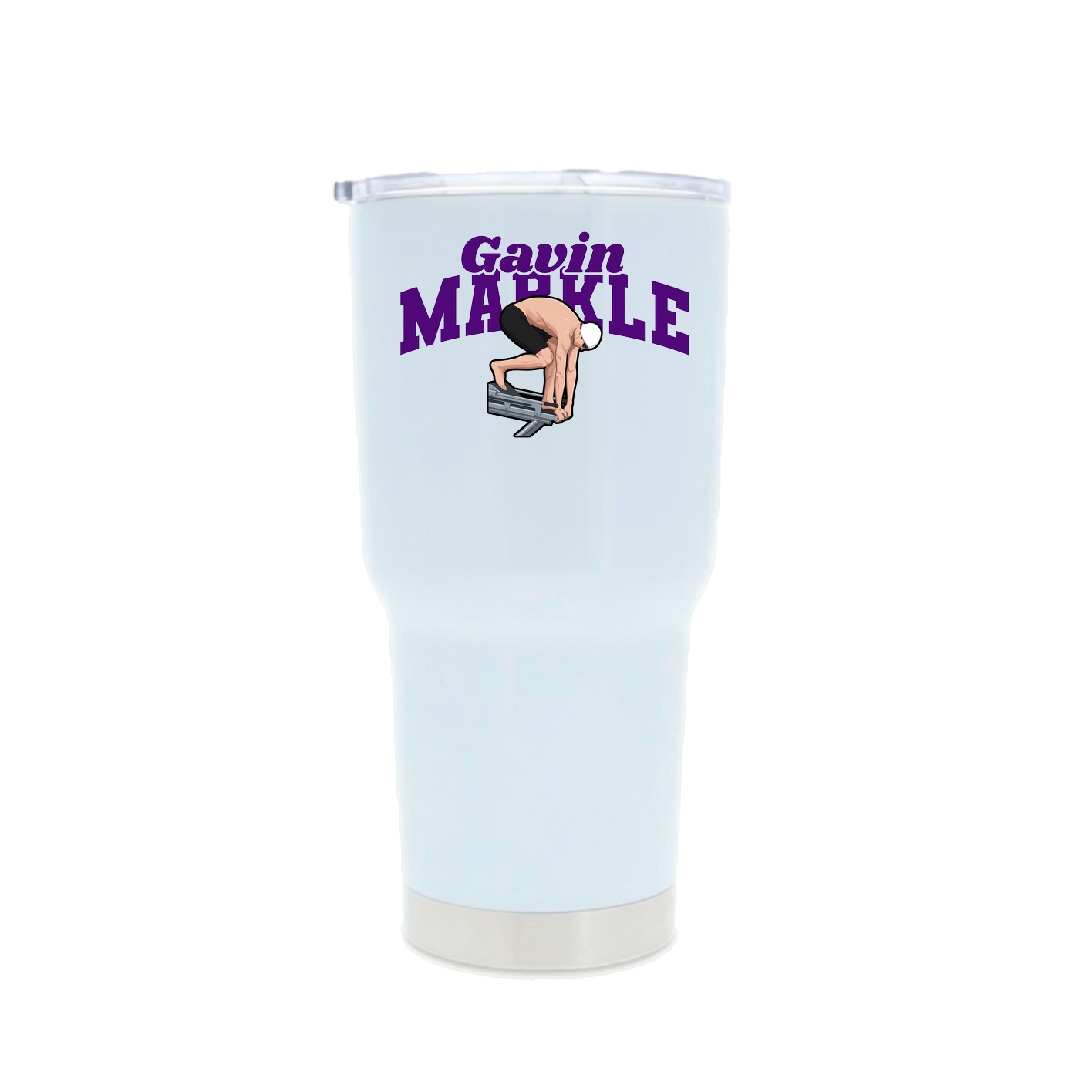 30oz Stainless Steel Tumbler — Signature Arch in White