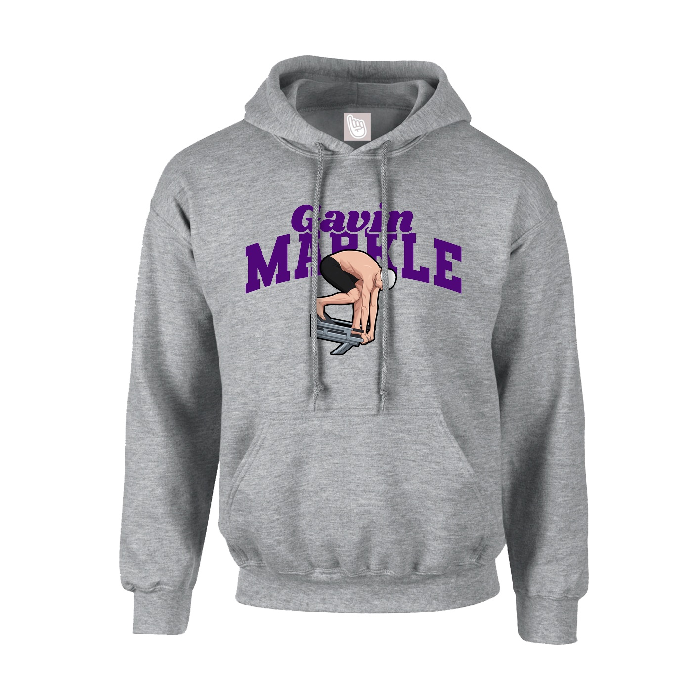 Youth Hoodie — Signature Arch in Grey