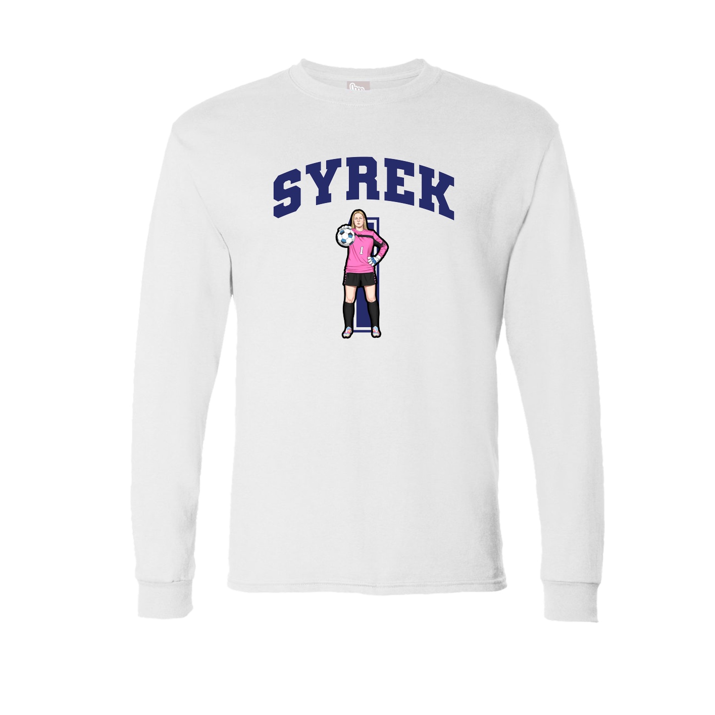 Long Sleeve Tee — Number in White