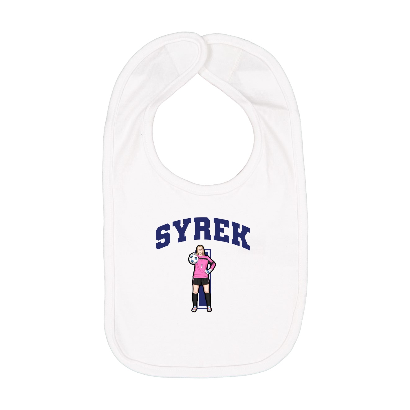 Infant Bib — Number in White
