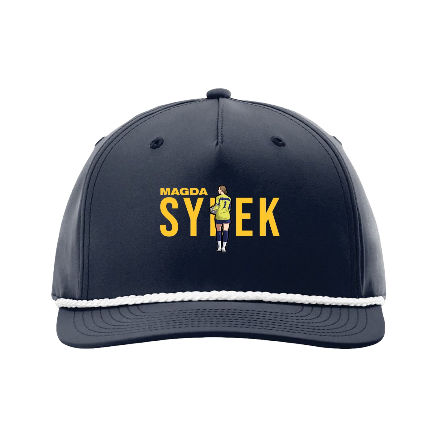 Five-Panel Classic Rope Cap — Player Name in Navy