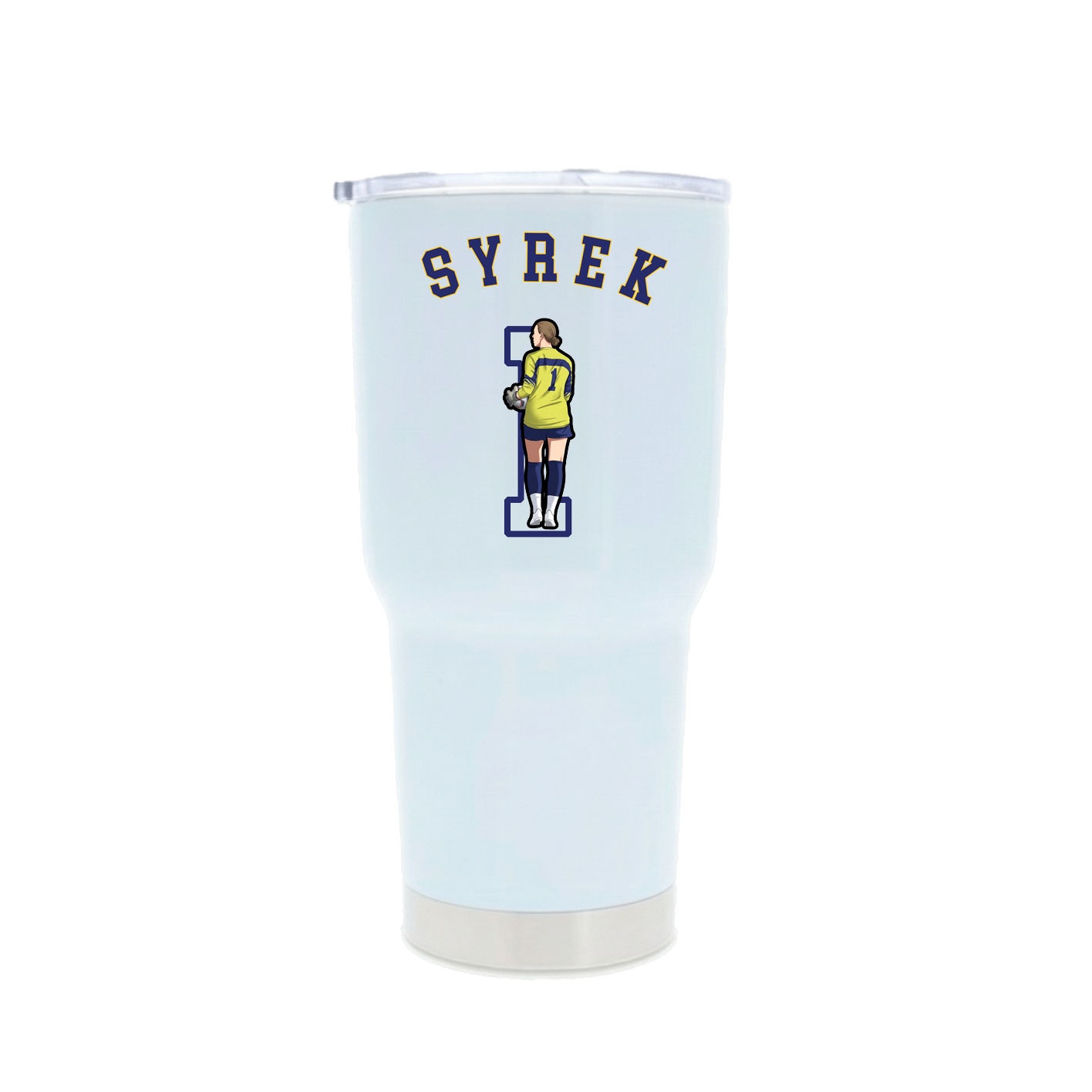 30oz Stainless Steel Tumbler — Shirsey Arch in White