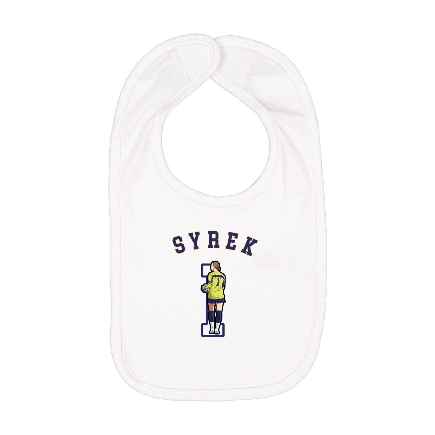 Infant Bib — Shirsey Arch in White