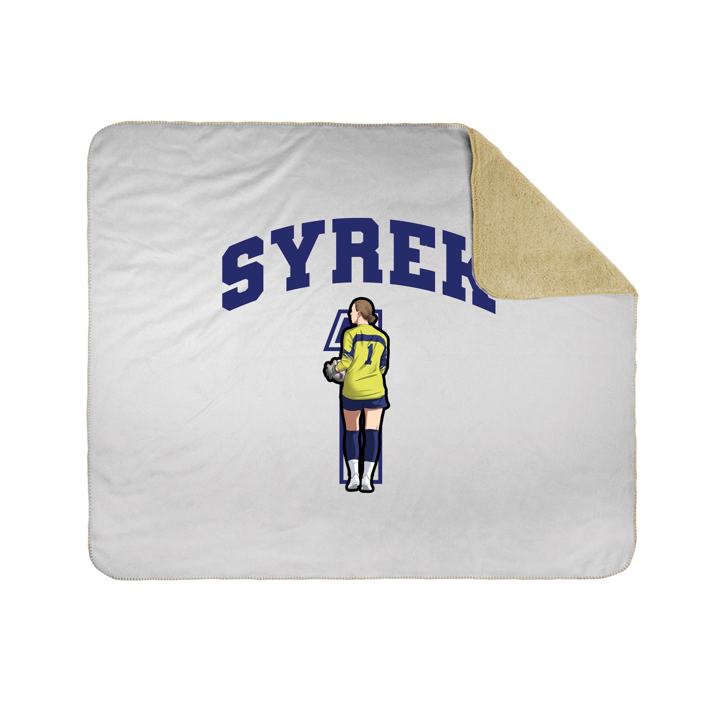 Throw Blanket — Number in White