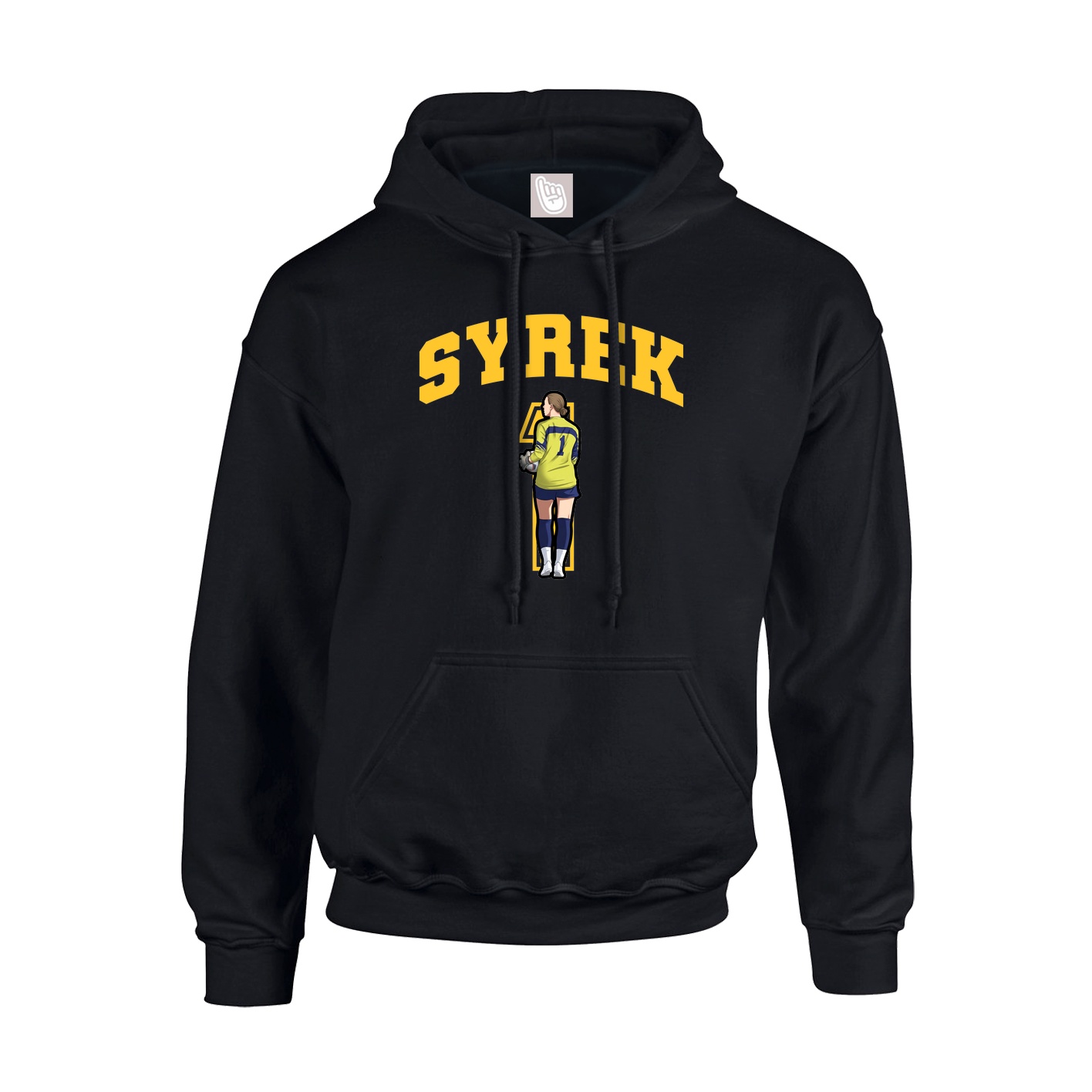 Youth Hoodie — Number in Black