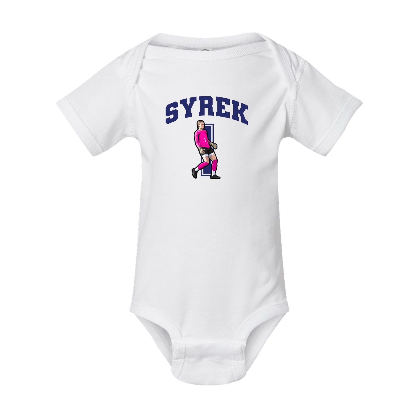 Baby Onesie — Number in White