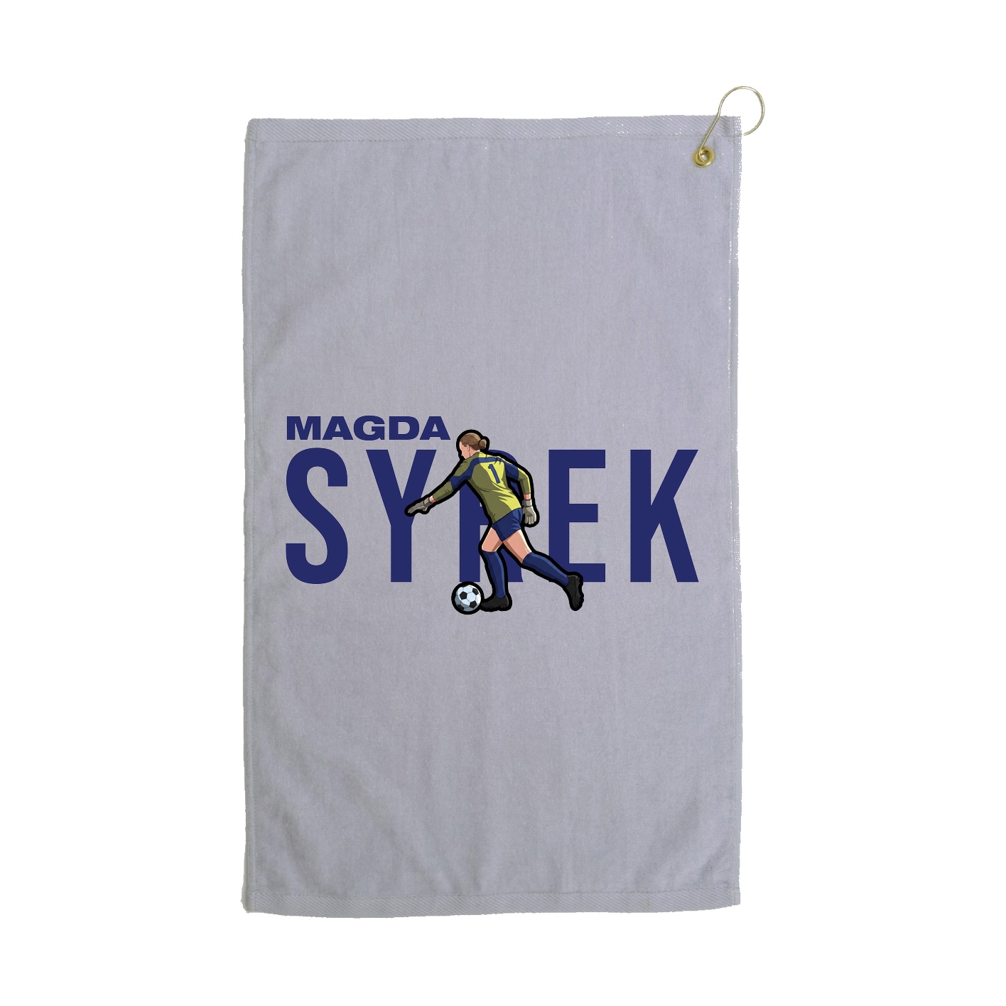 Golf Towel — Player Name in Grey