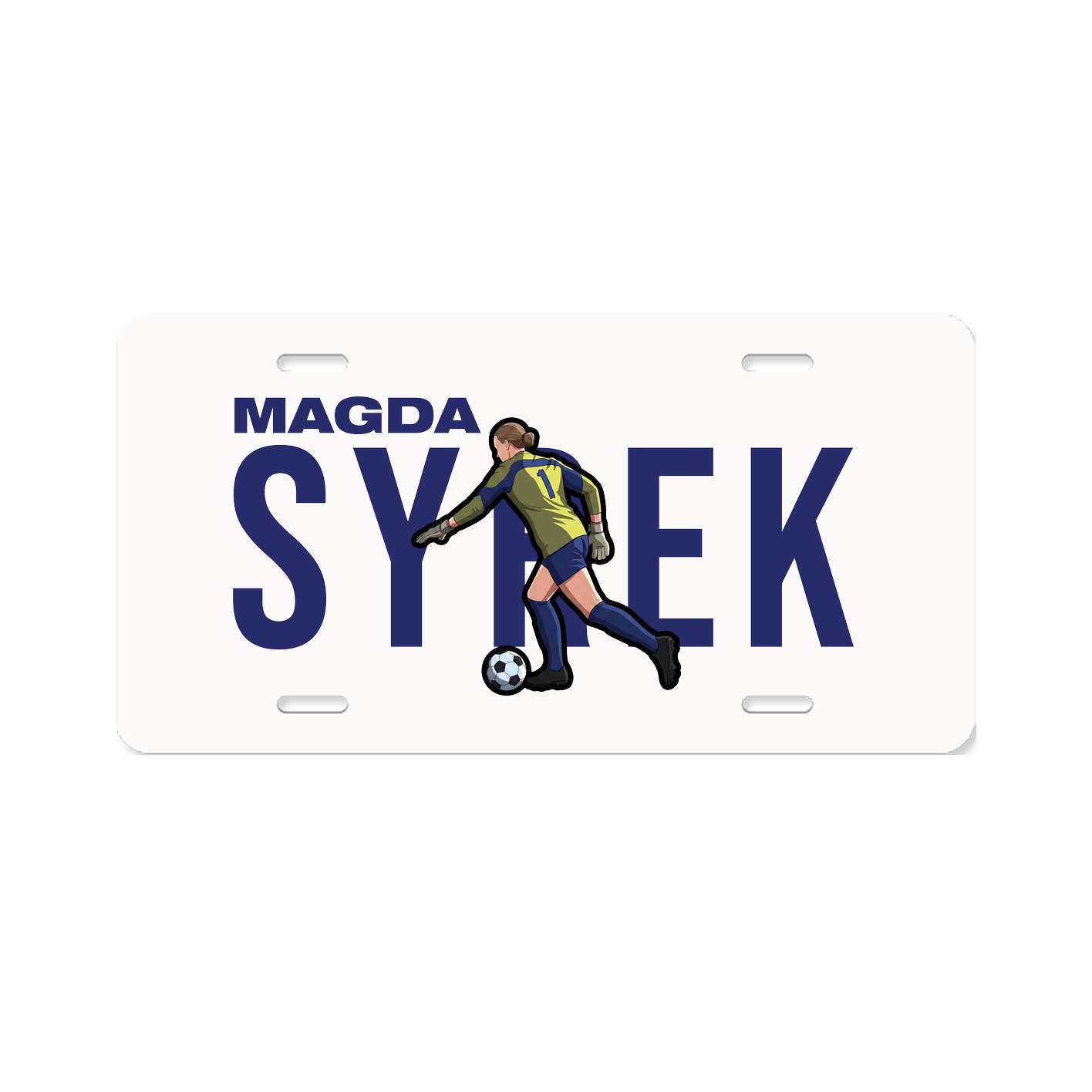 License Plate — Player Name in Classic