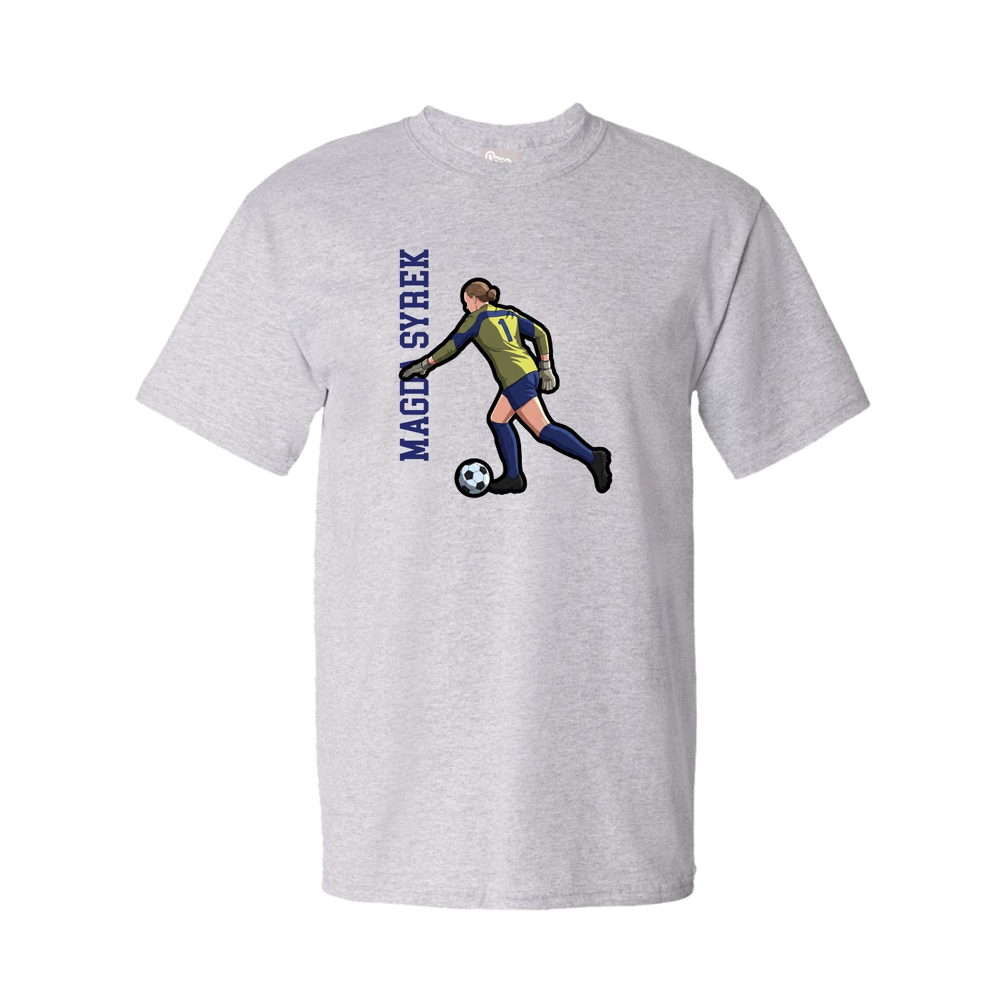 Tee — Name Vertical in Grey