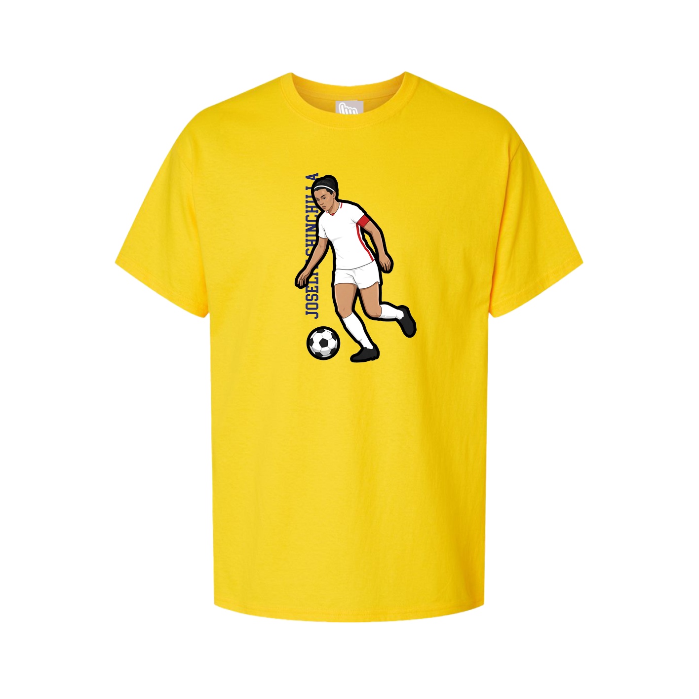 Youth Tee — Name Vertical in Gold