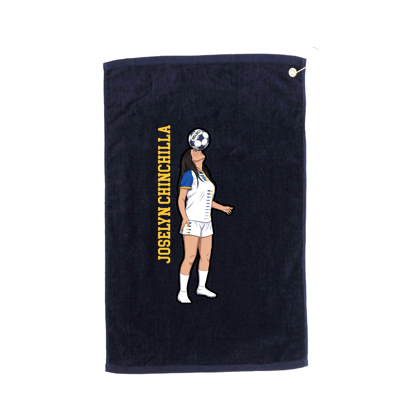 Golf Towel — Name Vertical in Navy