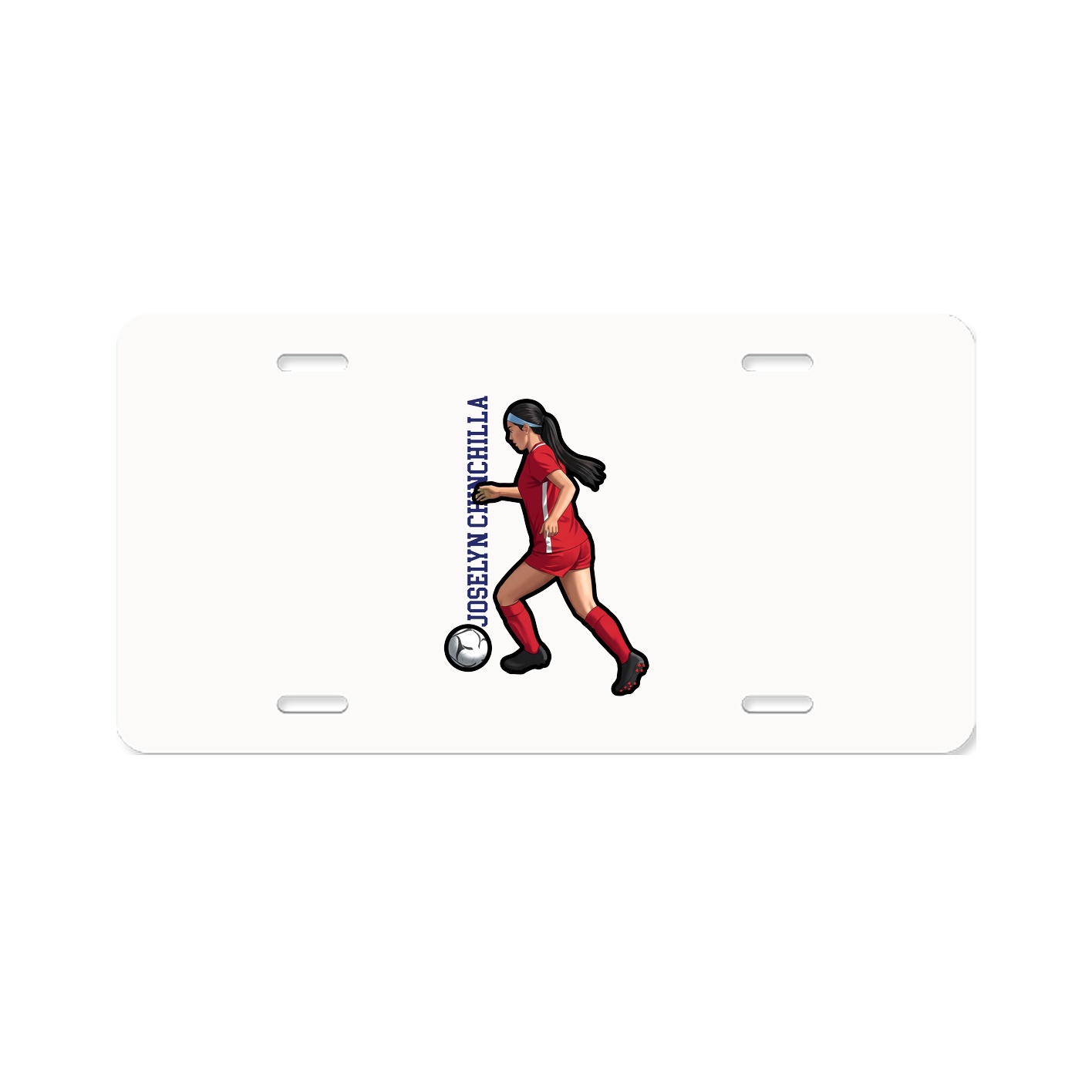 License Plate — Name Vertical in Classic