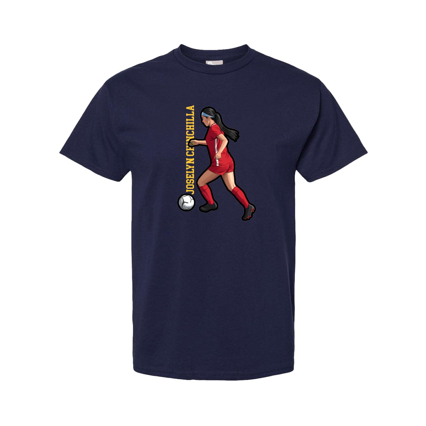 Youth Tee — Name Vertical in Navy