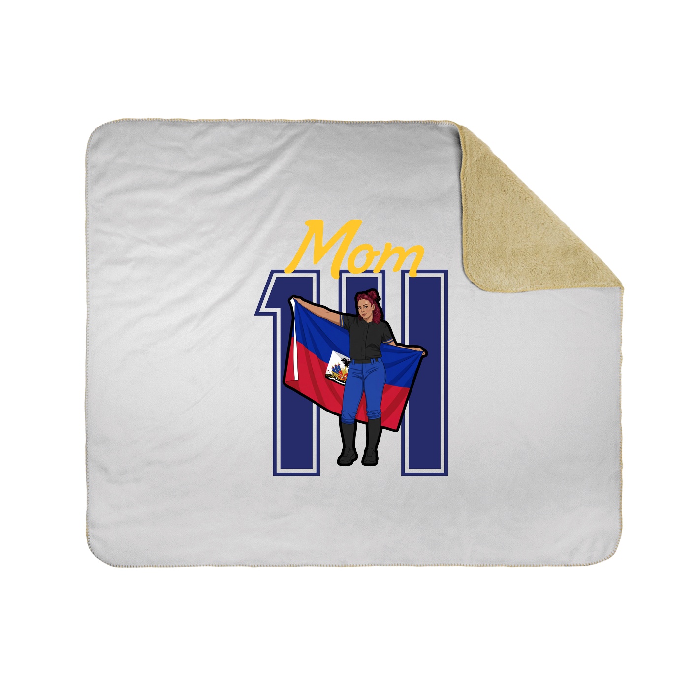 Throw Blanket — Mothers Day Shirsey in White