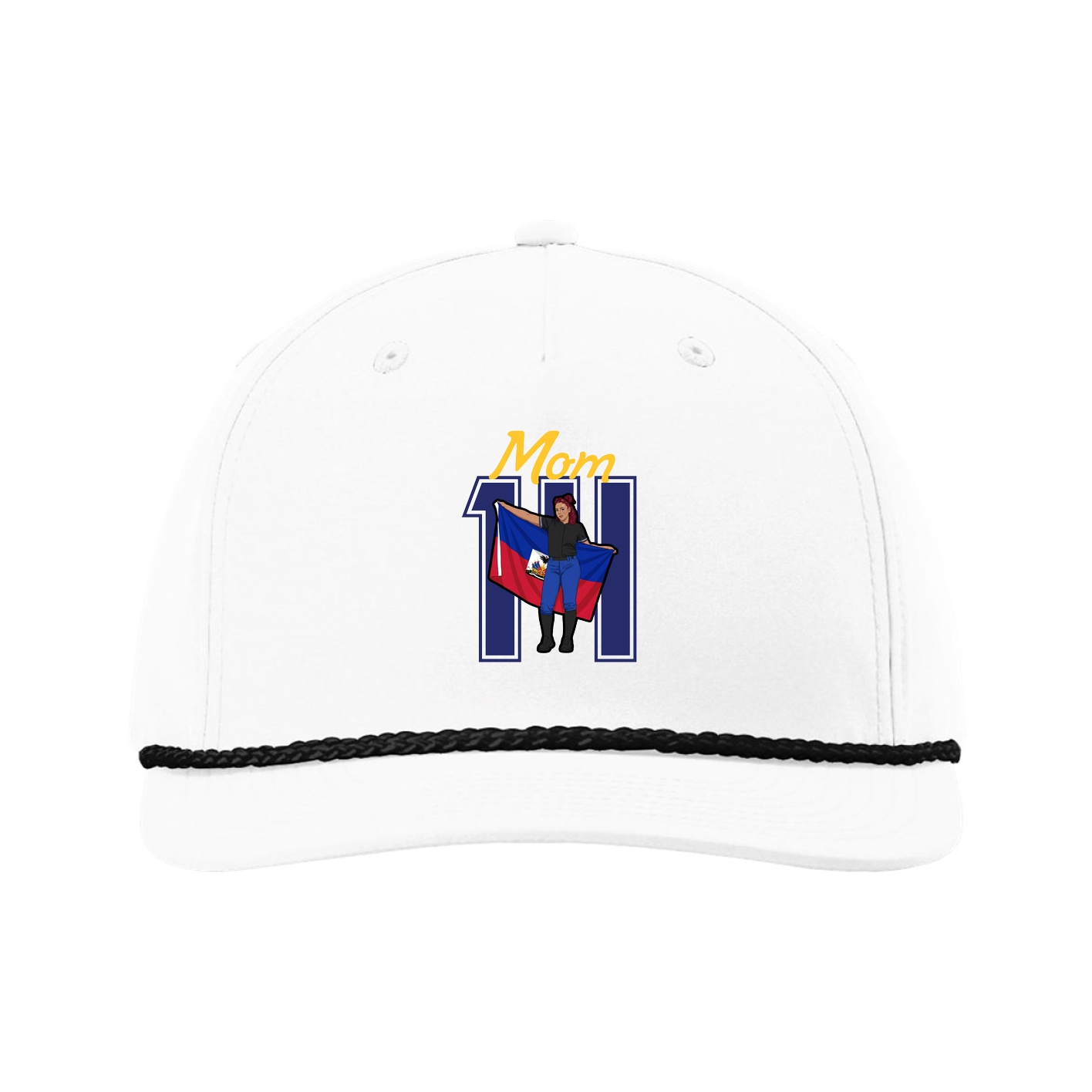 Five-Panel Classic Rope Cap — Mothers Day Shirsey in White