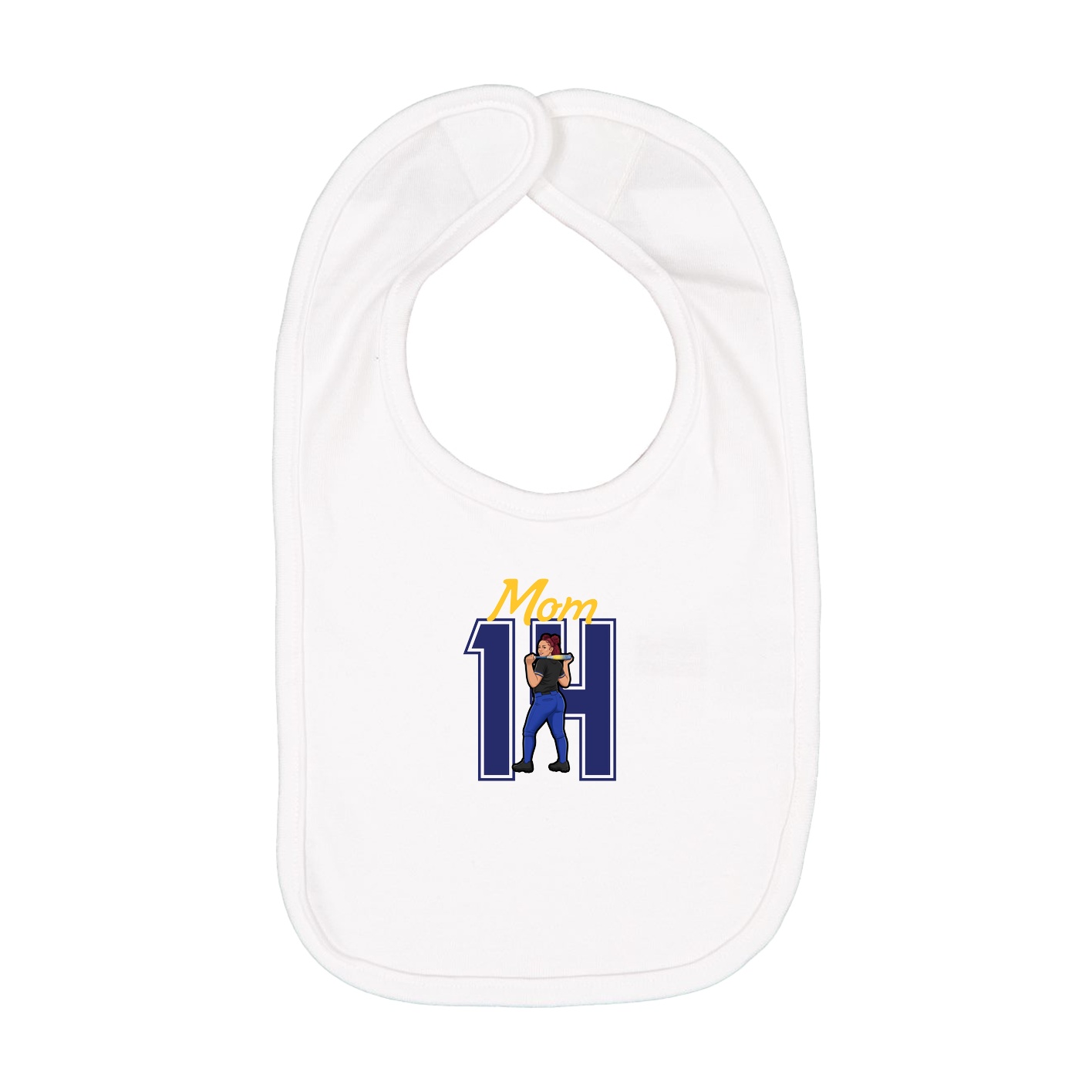 Infant Bib — Mothers Day Shirsey in White