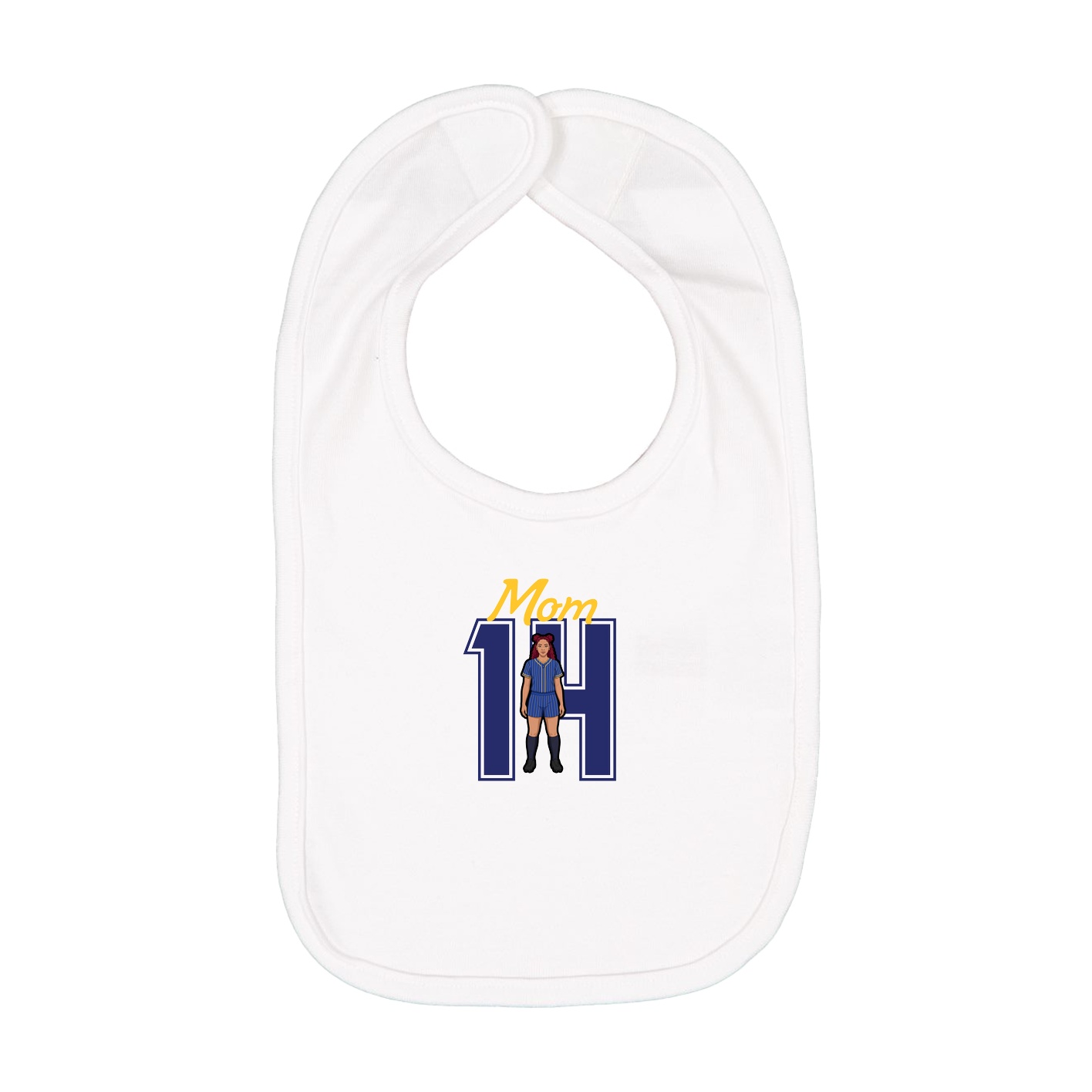 Infant Bib — Mothers Day Shirsey in White
