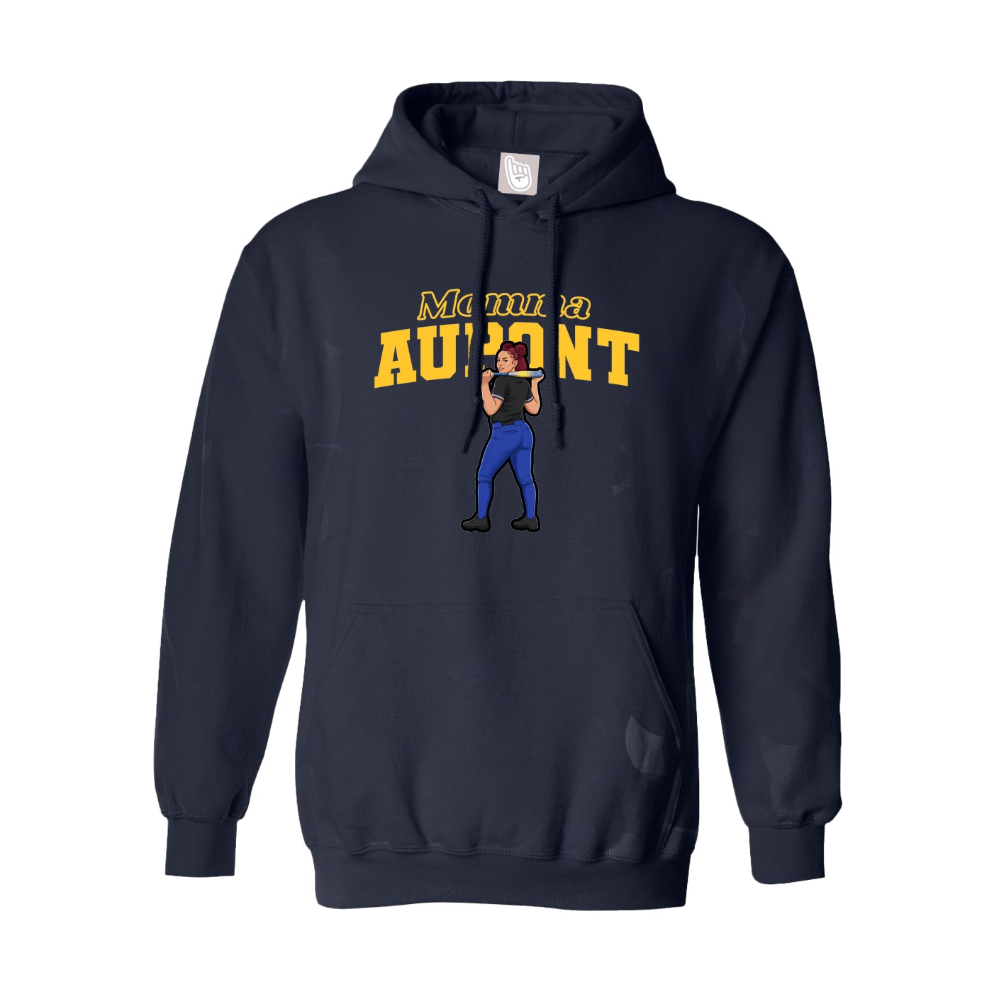 Youth Hoodie — Mothers Day Block in Navy