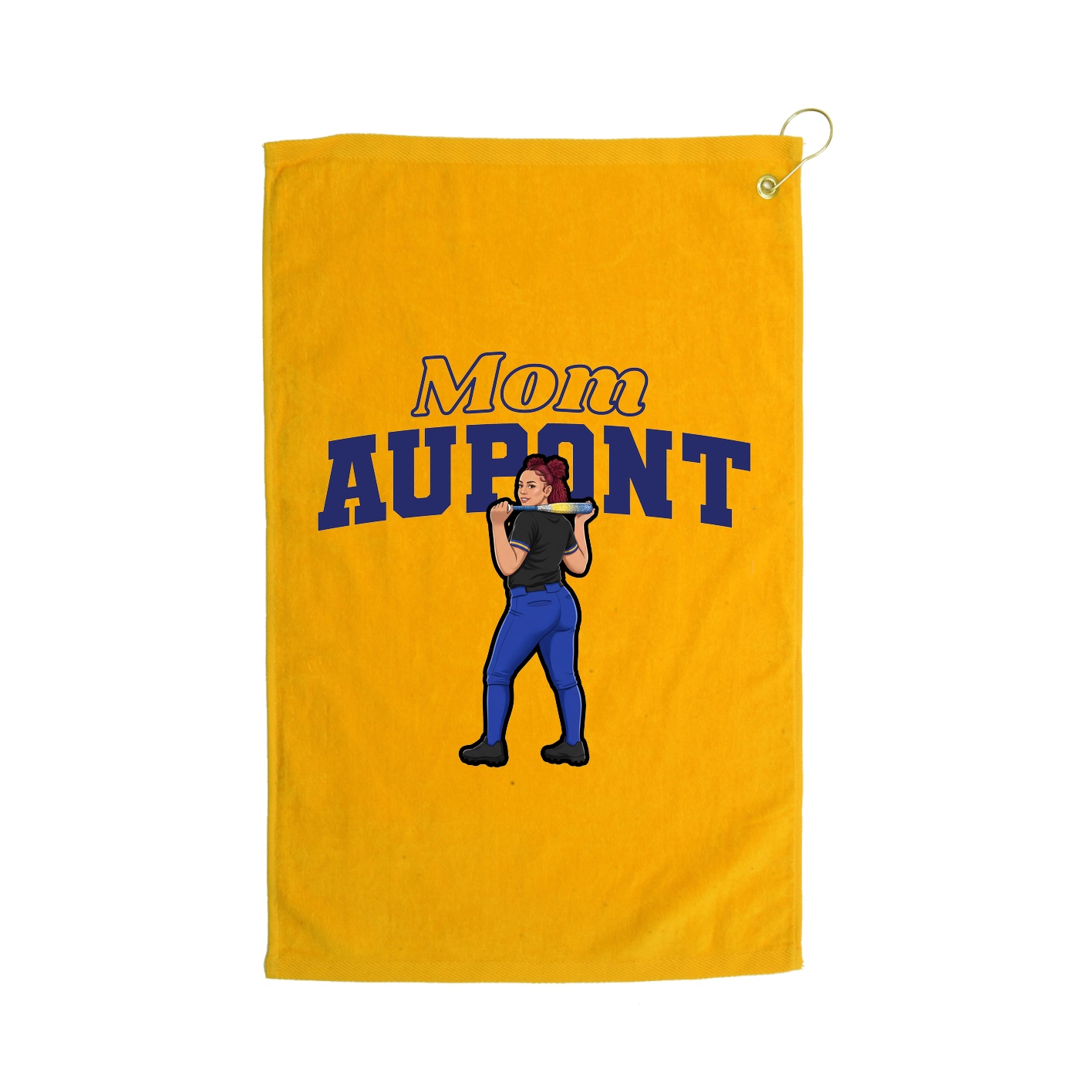 Golf Towel — Mothers Day Block in Gold