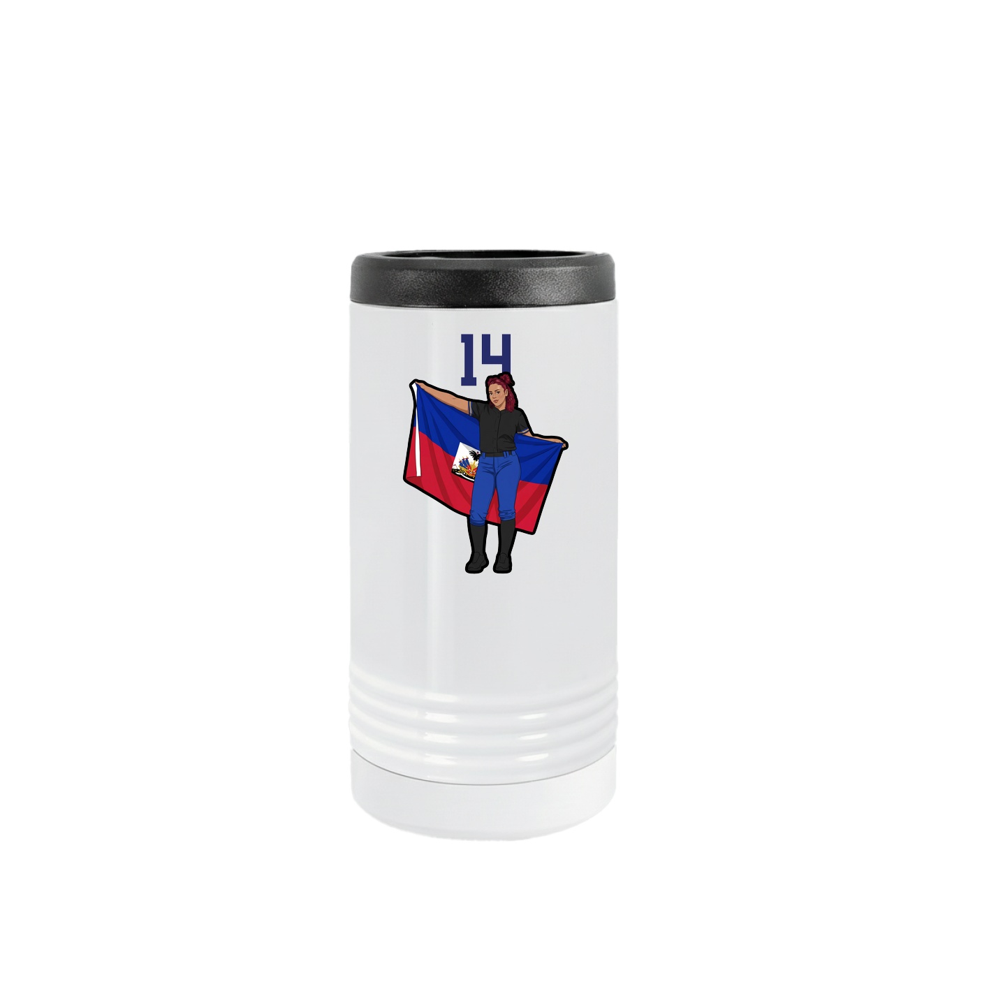 Slim Beverage Holder — Number Top in White