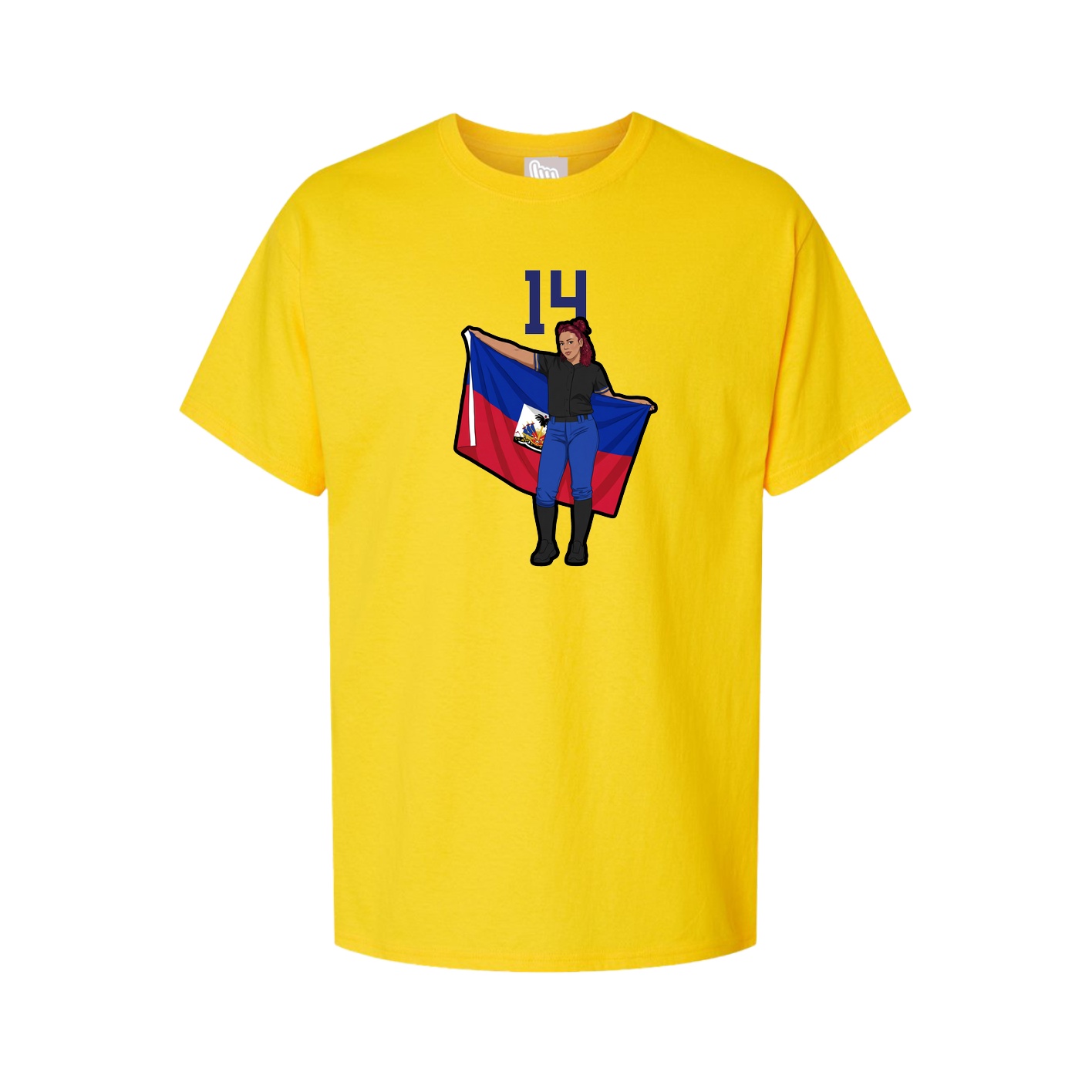 Youth Tee — Number Top in Gold
