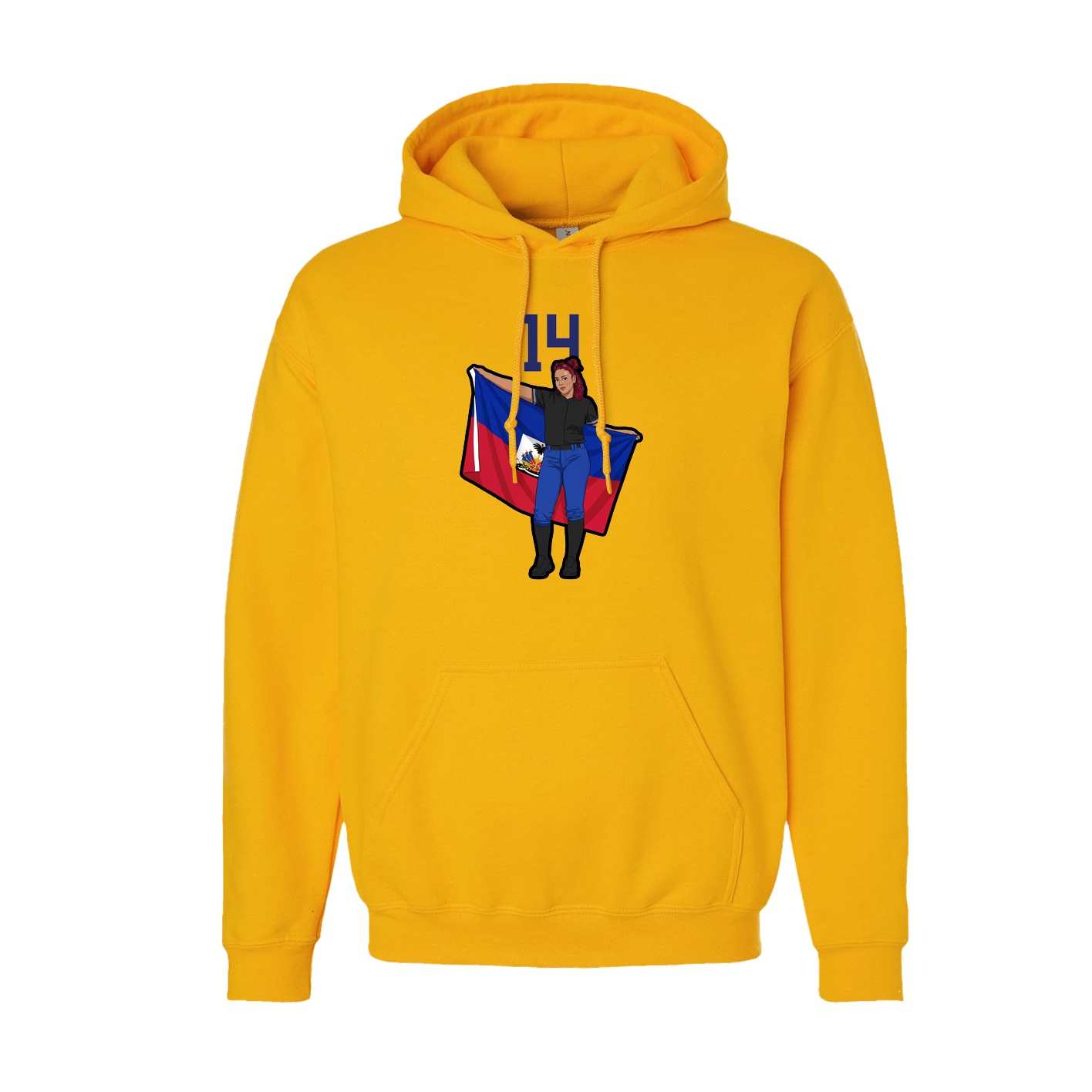 Hoodie — Number Top in Gold