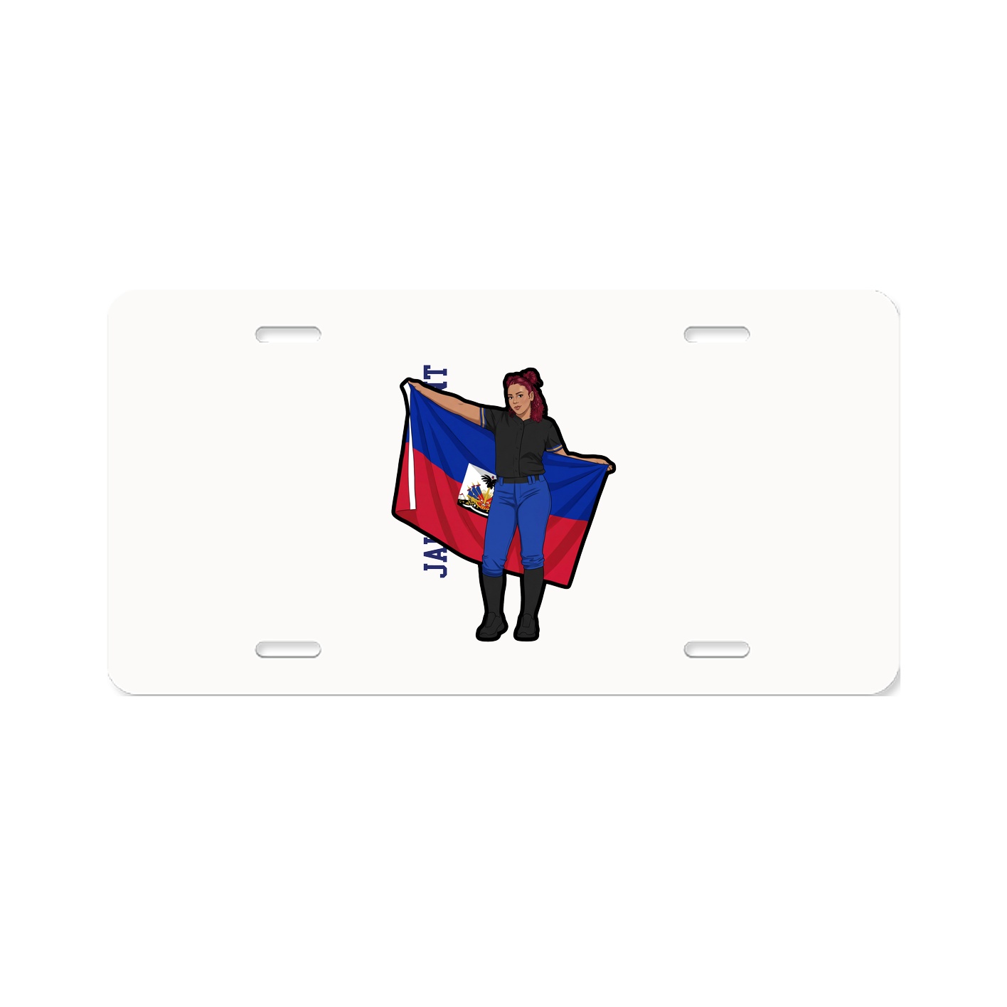 License Plate — Name Vertical in Classic