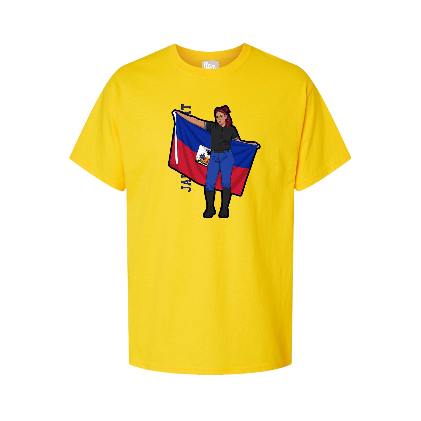 Youth Tee — Name Vertical in Gold