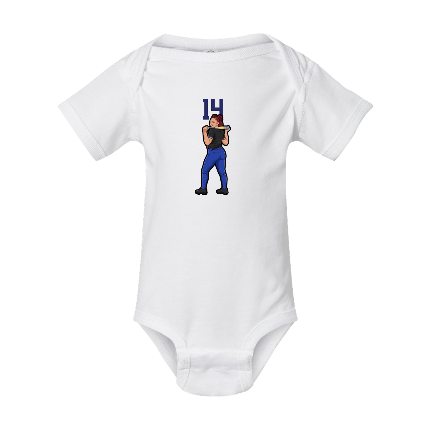 Baby Onesie — Number Top in White
