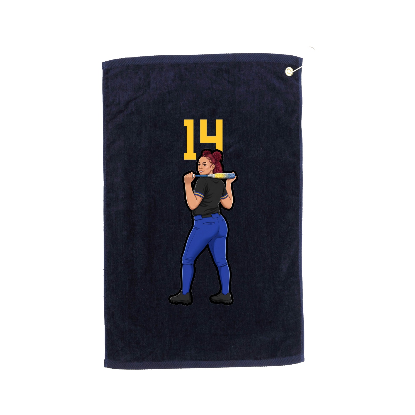Golf Towel — Number Top in Navy
