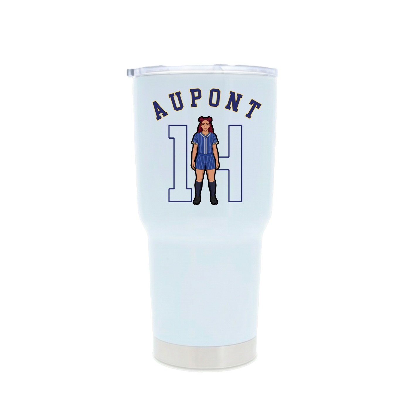 30oz Stainless Steel Tumbler — Shirsey Arch in White