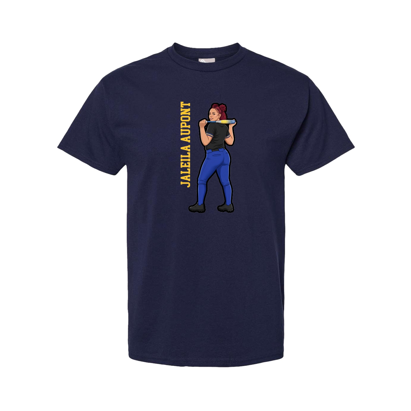 Youth Tee — Name Vertical in Navy