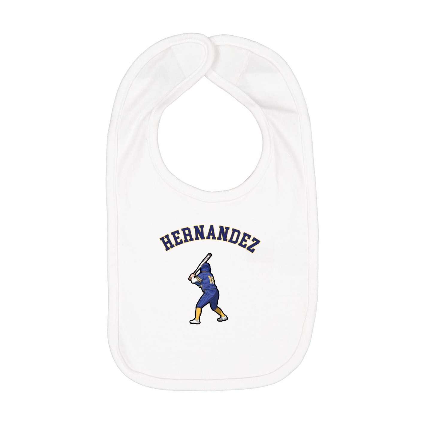 Infant Bib — Shirsey Arch in White