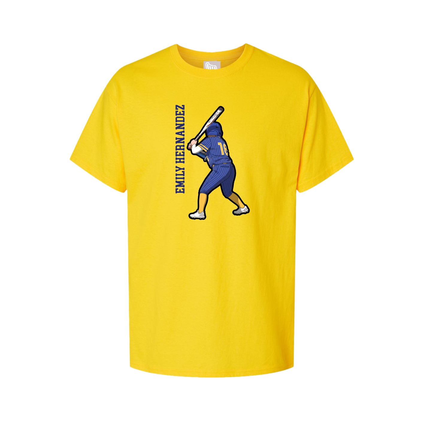 Tee — Name Vertical in Gold